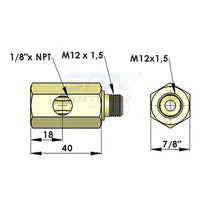 12mm oil sensor feed adapter BMW engines