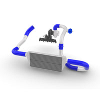 TWIN SCROLL TOP MOUNT TMA06 TURBO KIT + FRONT MOUNT INTERCOOLER VW 1.8 20V TRANSVERSAL, BLACK HOSES, TURBO NOT INCLUDED