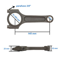 Fiat Coupe / Lancia 2.0 20V 144mm x 20mm High Performance Basic Connecting Rod Set 3/8" bolt (700hp)