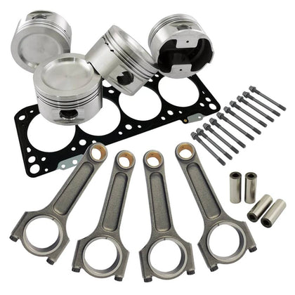 Forged piston and Connecting rod kit + 118mm head stud + MLS decompression Head Gasket 2.5mm for VW 1.8 8V (83,5mm) 1100hp