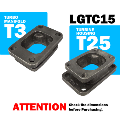T3 for T25/T28 cast iron flange turbocharger/turbo manifold adapter/conversion
