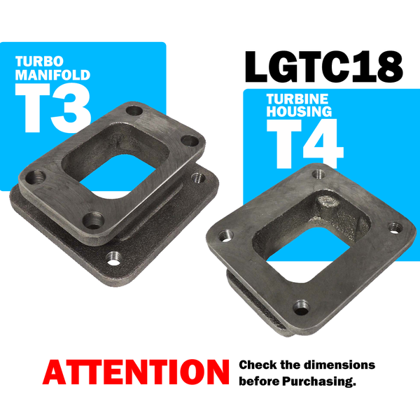 thumbnail image 2 of Epartsgogo T4 T04B 4-Bolt Turbo Manifold Flange Adapter Plate Kit With Gasket 2 of 6