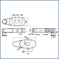 Weber IDF downdraft carburetor Plenum power cap 90 degree 2" Left