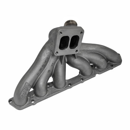 Toyota Supra Soarer Lexus IS300 GS 2JZ-GE T4 Twin Scroll Flow Top Mount Turbo Exhaust Manifold - 44mm Vband Wastegate Flange