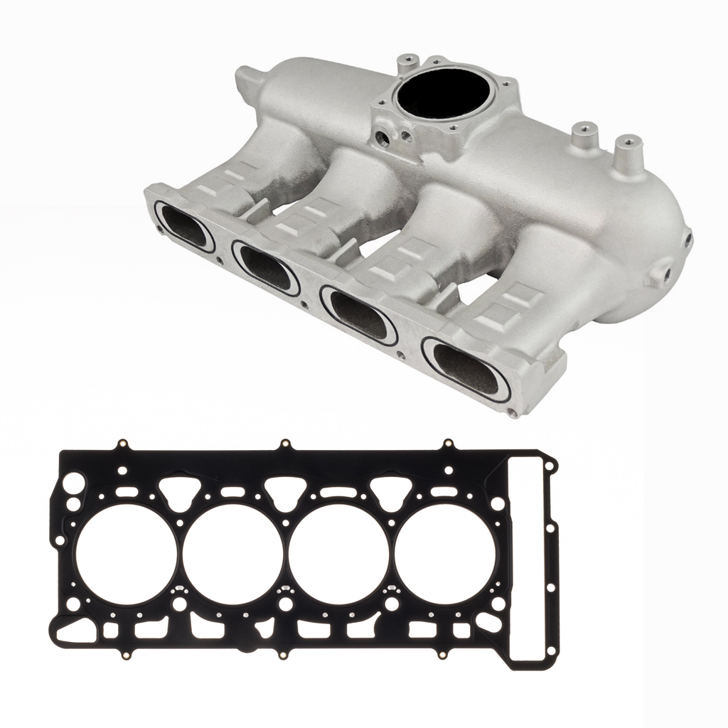 VW AUDI 2.0T FSI / 2.0 TSI aluminum intake manifold - NEW VERSION! + Cylinder Head Gasket, 82.5mm Bore, Without Valvelift