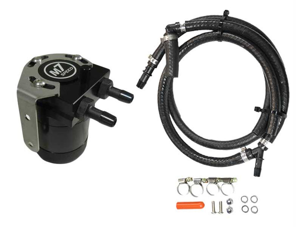 M7 Speed R52S-R53 MINI Cooper Exact-Fit Oil Catch Can Kit | Billet Aluminum | Black Anodized