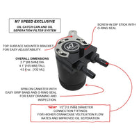 M7 Speed R56 Mini Cooper Oil Catch Can Kit | Black Hoses | N14B Engine