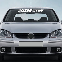 SPA Windshield Banner Decal White Universal 37.4 x 4.46 in