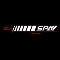 SPA Windshield Banner Decal White Universal 37.4 x 4.46 in