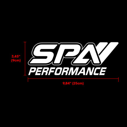 SPA Performance Die Cut Vinyl Decal White Window Sticker 9.84 x 3.45 in