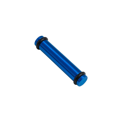 Billet EV14L (Long) Aluminum Fuel Injector Block Off - 1 unit - Blue