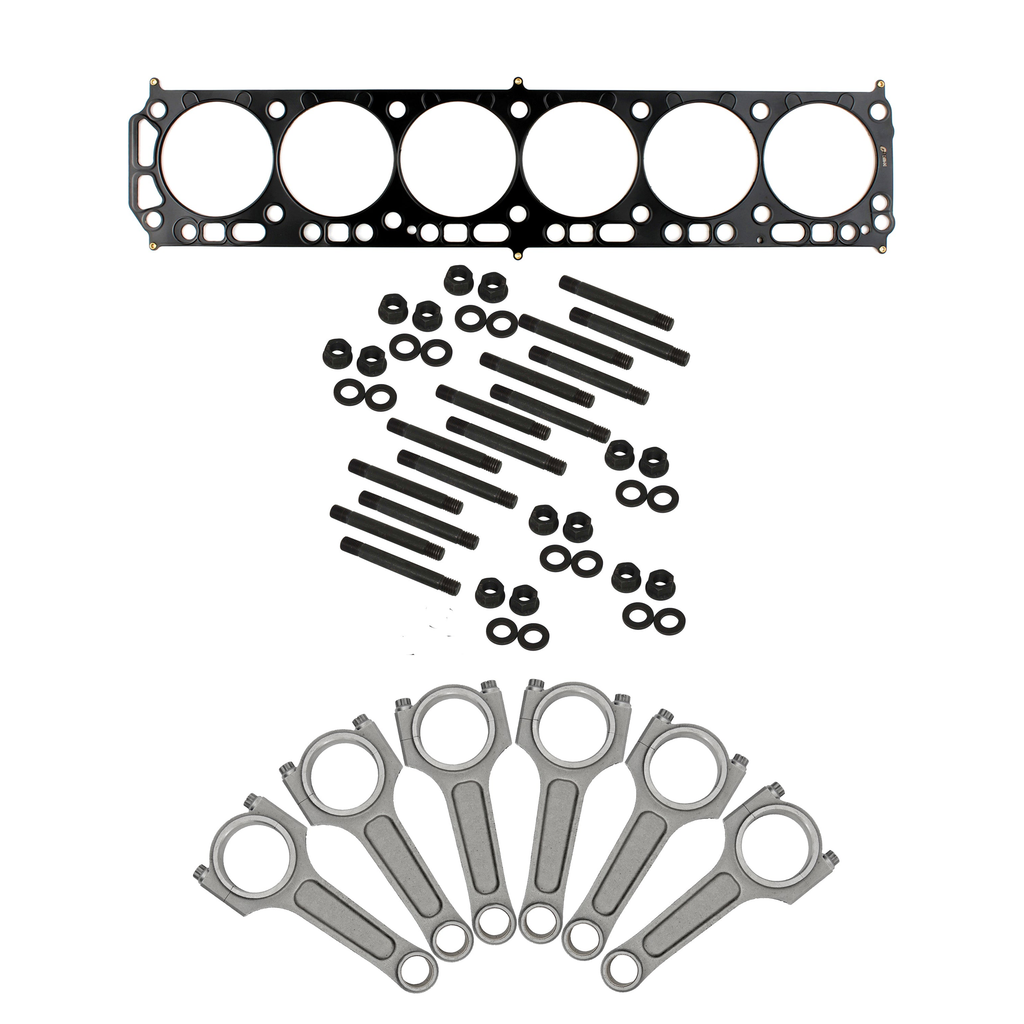 COMETIC Chevy II 250 / 292 inline 6 L6 .040" MLS Cylinder Head Gasket, 4.125" Bore + Stud Set + Connecting rod set