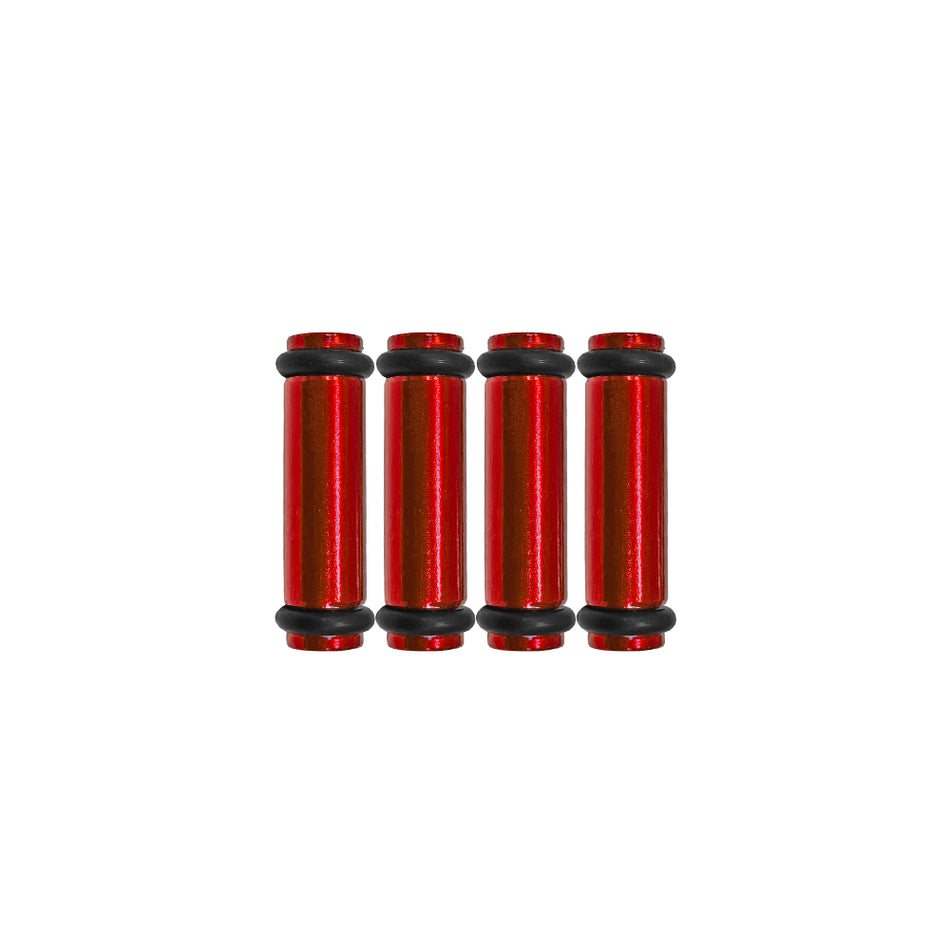 Billet EV14K (Compact) Aluminum Fuel Injector Block Off - 4 units - Red