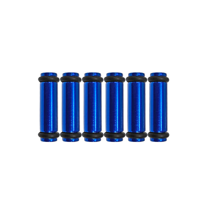 Billet EV14K (Compact) Aluminum Fuel Injector Block Off - 6 units - Blue