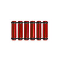 Billet EV14K (Compact) Aluminum Fuel Injector Block Off - 6 units - Red
