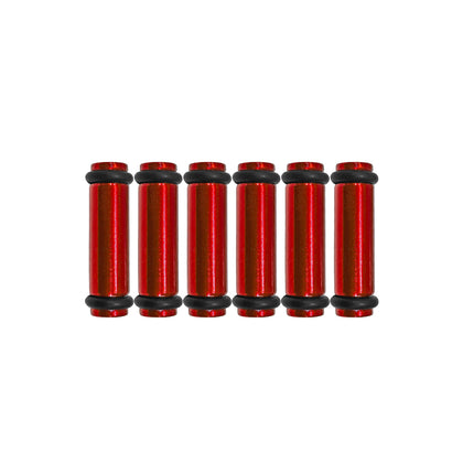Billet EV14K (Compact) Aluminum Fuel Injector Block Off - 6 units - Red