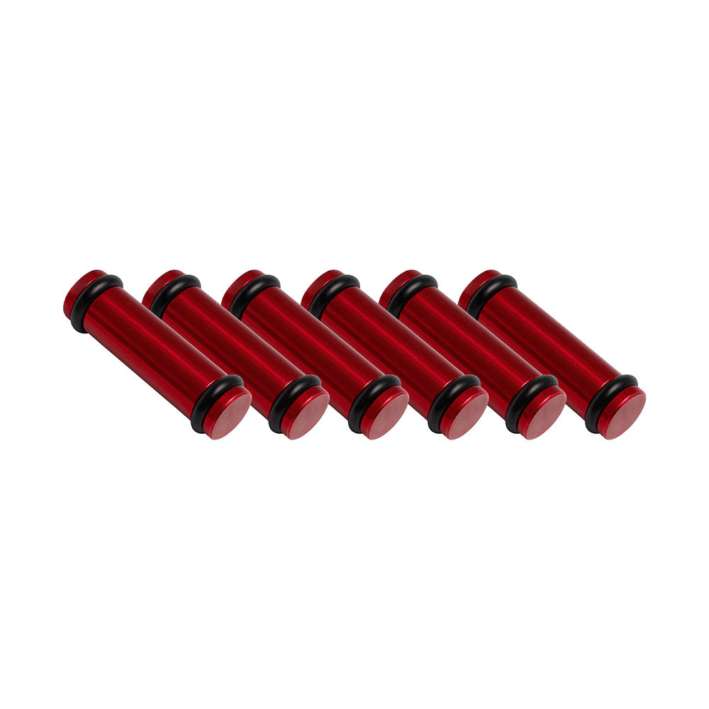 Billet EV14K (Compact) Aluminum Fuel Injector Block Off - 6 units - Red