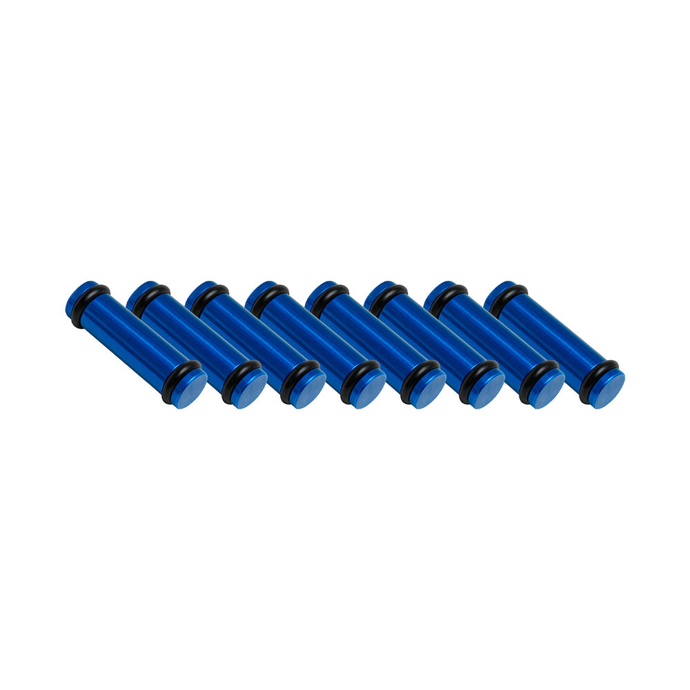 Billet EV14K (Compact) Aluminum Fuel Injector Block Off - 8 units - Blue