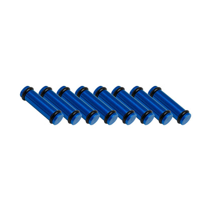 Billet EV14K (Compact) Aluminum Fuel Injector Block Off - 8 units - Blue