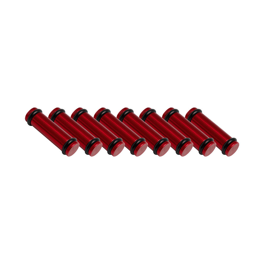 Billet EV14K (Compact) Aluminum Fuel Injector Block Off - 8 units - Red