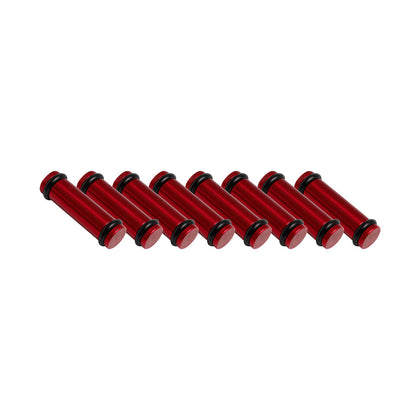 Billet EV14K (Compact) Aluminum Fuel Injector Block Off - 8 units - Red