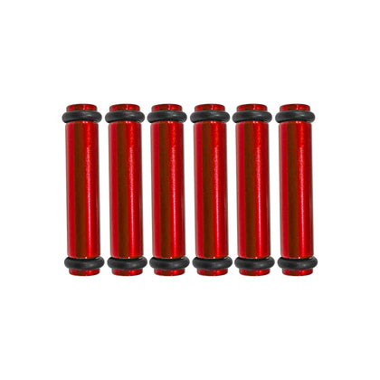 Billet EV14S (Standard) Aluminum Fuel Injector Block Off - 6 units - Red