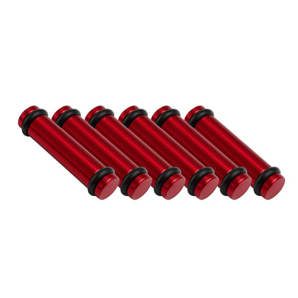 Billet EV14S (Standard) Aluminum Fuel Injector Block Off - 6 units - Red
