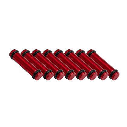 Billet EV14S (Standard) Aluminum Fuel Injector Block Off - 8 units - Red