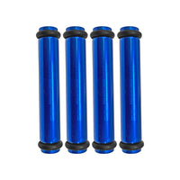 Billet EV14L (Long) Aluminum Fuel Injector Block Off - 4 units - Blue