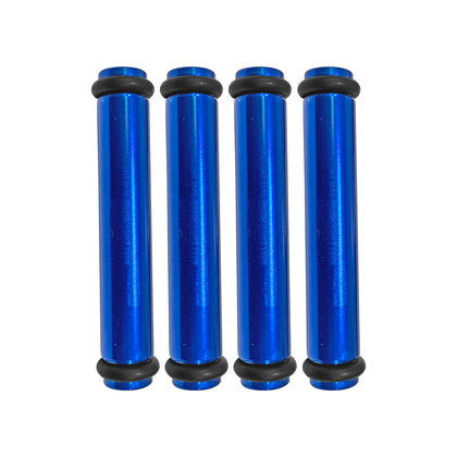 Billet EV14L (Long) Aluminum Fuel Injector Block Off - 4 units - Blue