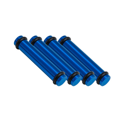 Billet EV14L (Long) Aluminum Fuel Injector Block Off - 4 units - Blue