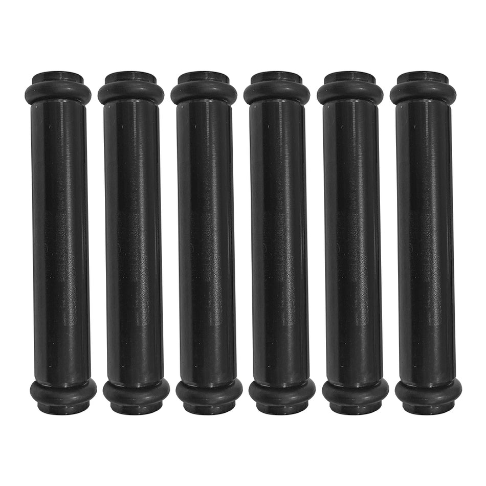 Billet EV14L (Long) Aluminum Fuel Injector Block Off - 6 units - Black