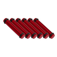 Billet EV14L (Long) Aluminum Fuel Injector Block Off - 6 units - Red