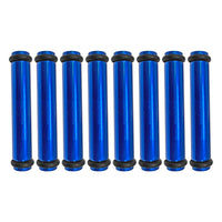 Billet EV14L (Long) Aluminum Fuel Injector Block Off - 8 units - Blue