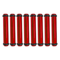 Billet EV14L (Long) Aluminum Fuel Injector Block Off - 8 units - Red