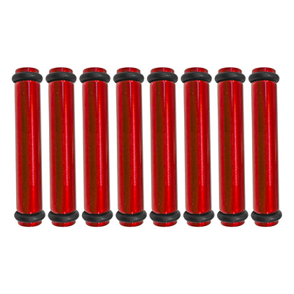 Billet EV14L (Long) Aluminum Fuel Injector Block Off - 8 units - Red