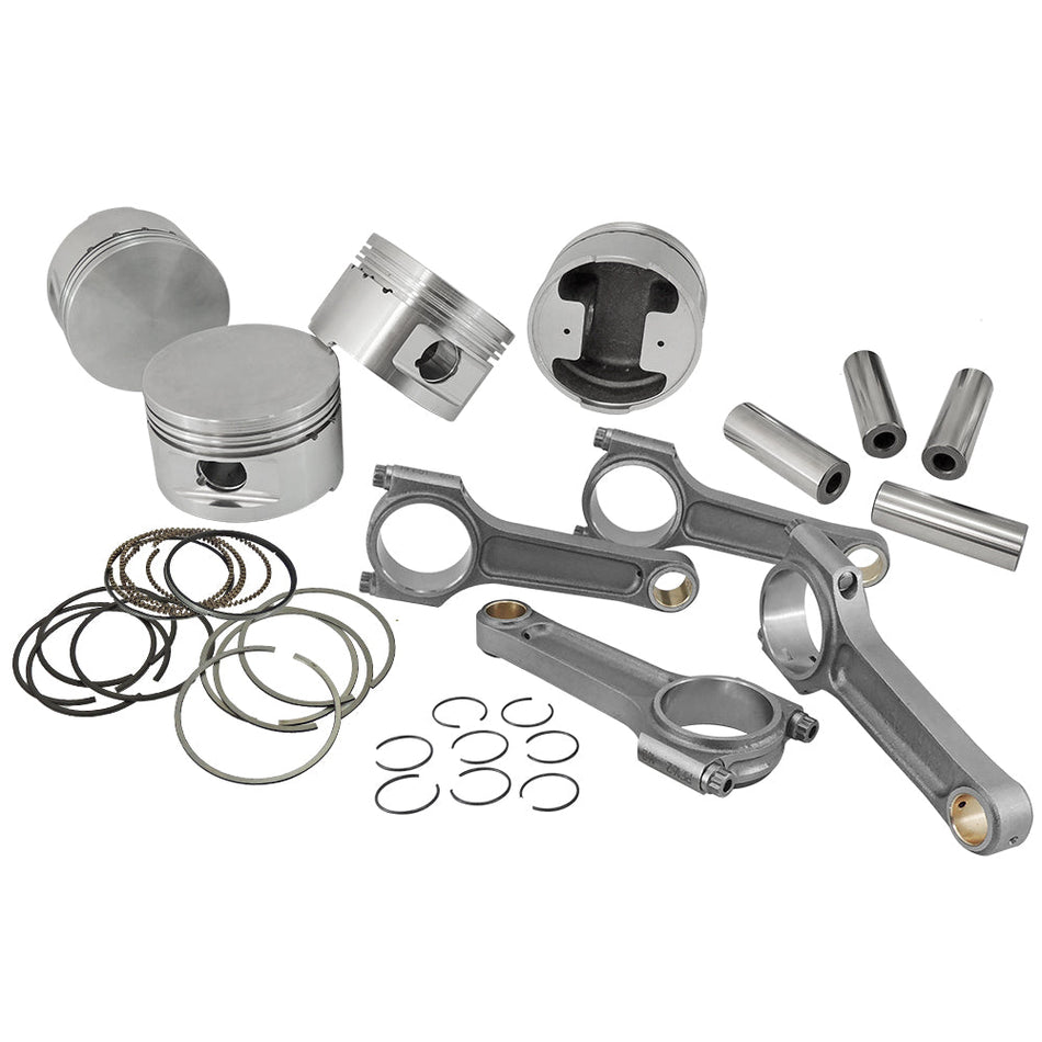 Forged piston flat top and Connecting rod kit for C20NE 2.0L 8V (86.5mm) Chevy Euro