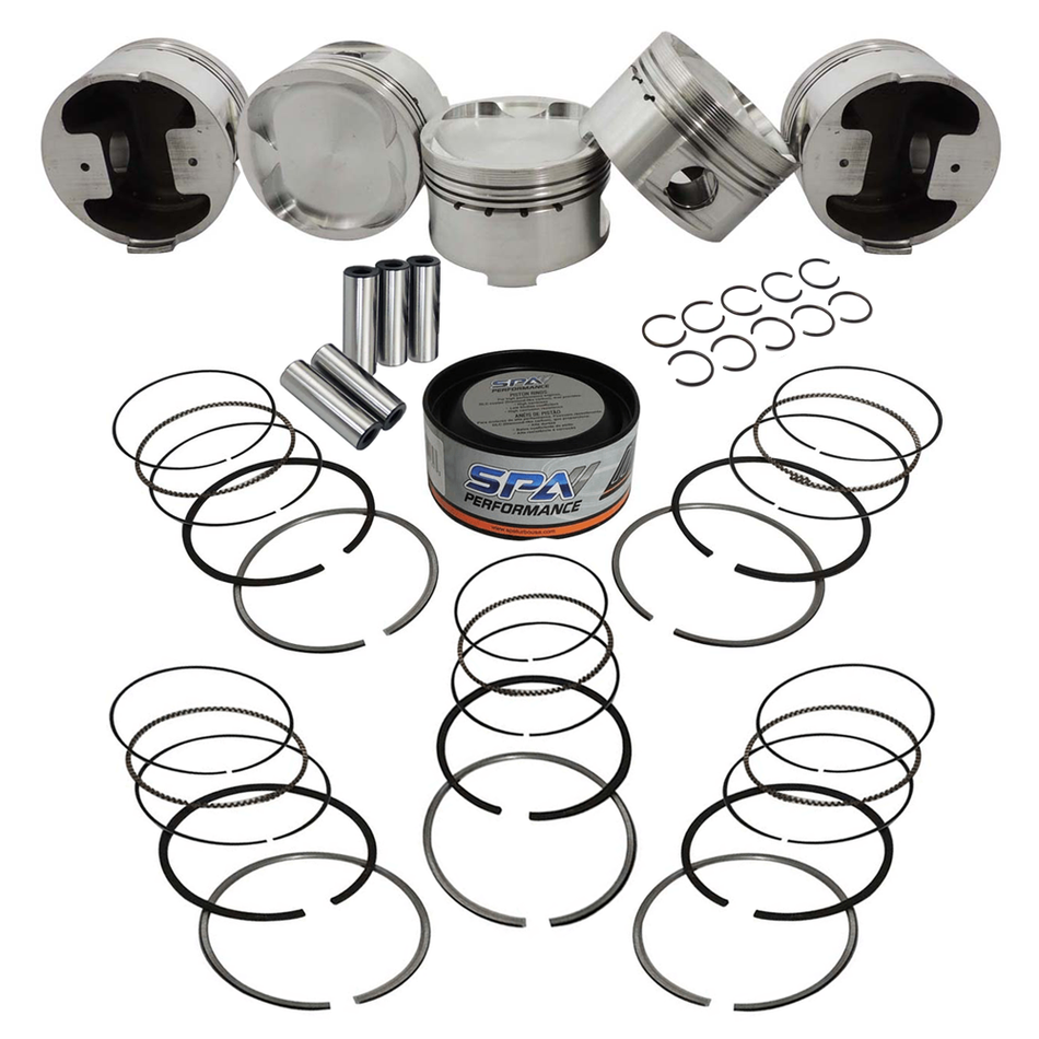 Forged piston and rings set 83mm + 144mm x 20mm High Performance Connecting Rod Set 7/16" bolt (1100hp) for Fiat/Lancia inline 5cyl 20V
