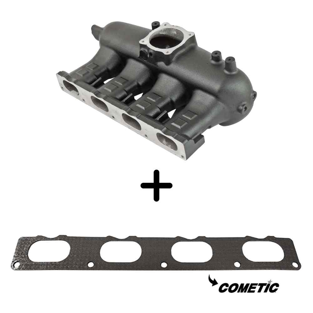 VW AUDI 2.0T FSI / 2.0 TSI aluminum intake manifold - Black - NEW VERSION + COMETIC intake manifold Flange Gasket