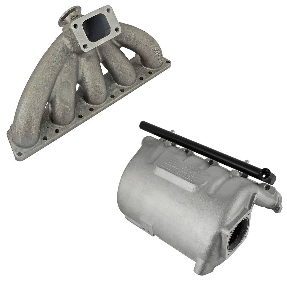VW Jetta / Golf MK5 2.5L 5 cylinder 20V 07K T3 top mount turbo manifold + Intake manifold - WITH FUEL RAIL