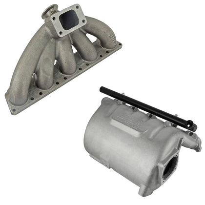VW Jetta / Golf MK5 2.5L 5 cylinder 20V 07K T3 top mount turbo manifold + Intake manifold - WITH FUEL RAIL