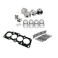 Forged flat top piston and rings set 83.5mm VW ABA 2.0L 8V + Decompression Head Gasket Spacer - 1.5mm + 136mm head stud set