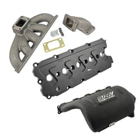 Turbo manifold, cast aluminum valve cover & intake manifold for VW Jetta/Golf MK4 2.5L 5-cyl 20V 07K. - Black