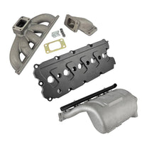 Turbo manifold, cast aluminum valve cover & intake manifold WITH FUEL RAIL for VW Jetta/Golf MK4 2.5L 5-cyl 20V 07K.