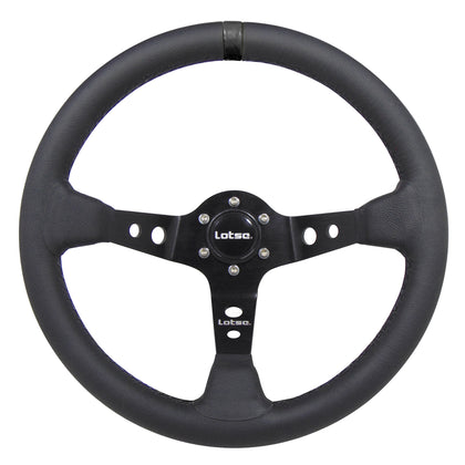 LOTSE DAKAR Steering Wheel - Leather Black Stripe