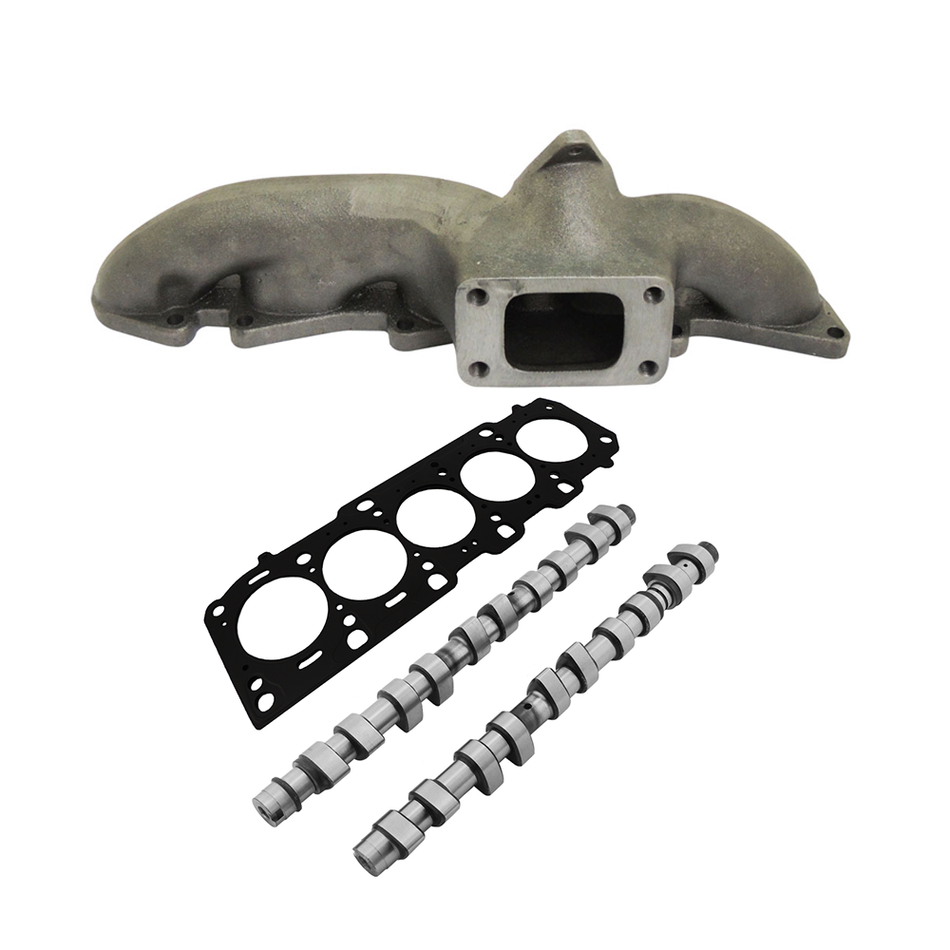 T3 turbo manifold + 260â€šÂ°/252â€šÂ° camshaft set + MLS head gasket for Fiat/Lancia inline 5cyl 20V
