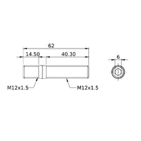 FORGED WHEEL STUD AND NUT COMPETITION TYPE 62mm M12x1.5 – Pack of 16