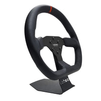 LOTSE Grid Steering Wheel - Leather / Red Stripe