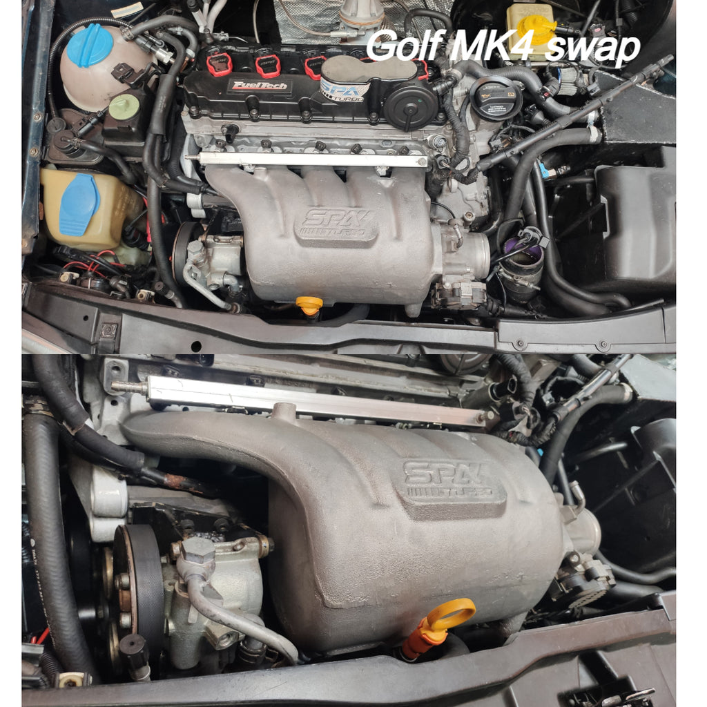 VW 2.5L 5 CYLINDER 20V 07K CAST ALUMINUM INTAKE MANIFOLD - WITH FUEL R ...