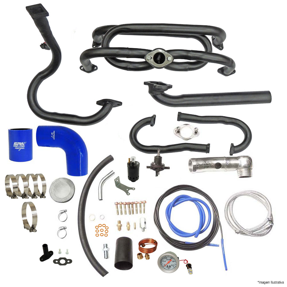 VW Beetle/Bug turbo kit for single carburetor for T2 turbochargers - Without turbo